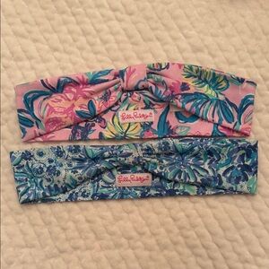 Two Lilly Pulitzer Floral and Tropical Headbands